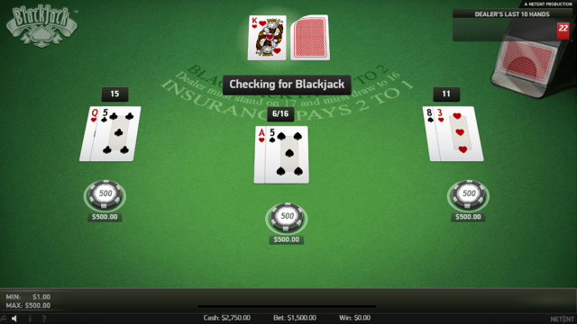 Игровой интерфейс Blackjack Classic 9