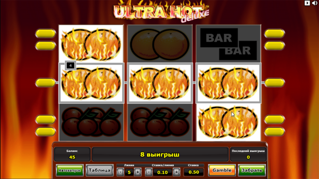 Игровой интерфейс Ultra Hot Deluxe 8