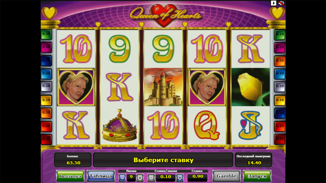 Бонусная игра Queen Of Hearts 5