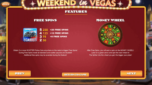 Игровой интерфейс Weekend In Vegas 8