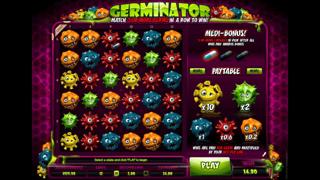 Игровой интерфейс Germinator 10