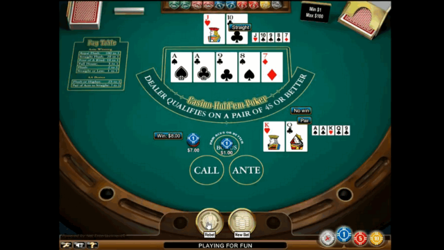 Характеристики слота Casino Hold'em Poker 10