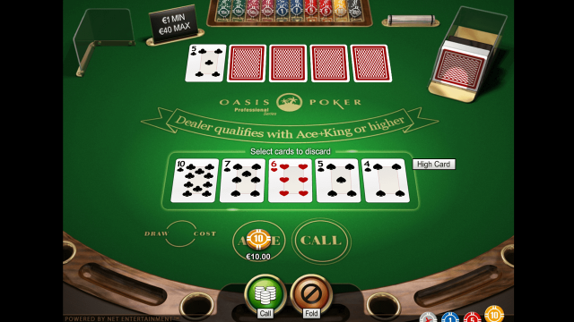 Характеристики слота Oasis Poker Professional Series 10