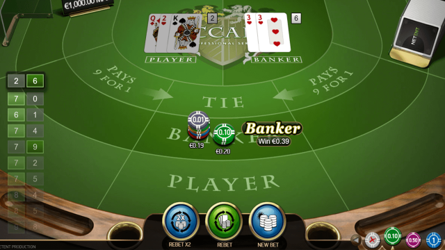 Бонусная игра Baccarat Pro Series Table Game 8
