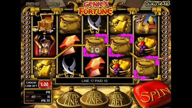 Игровой интерфейс Genie's Fortune 8