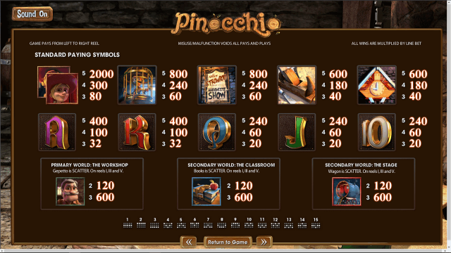 Бонусная игра Pinocchio 9