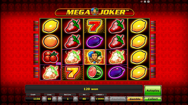 Игровой интерфейс Mega Joker 7